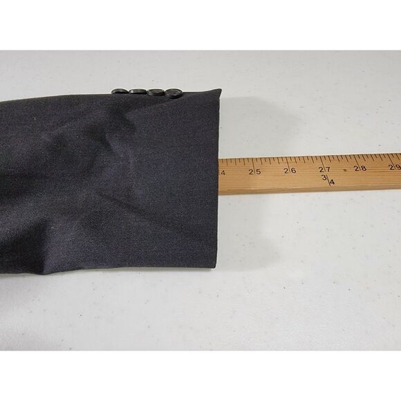 Pronto Uomo Men's Black Wool 2-Button Blazer Sport Coat Suit Jacket - 44R - Picture 4 of 10